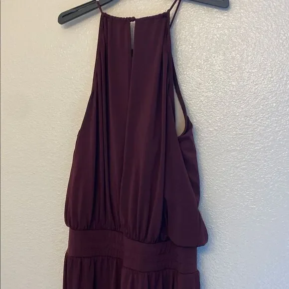 burgundy split leg dress Katinka Wrap Maxi Dress main image 1